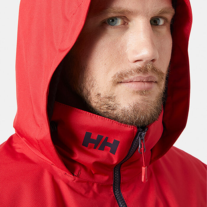 Helly Hansen Crew Hooded Midlayer 2 Erkek Kırmızı Kapüşonlu Mont
