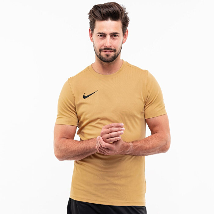 Nike Dri-Fit Park VII Erkek Bej Yuvarlak Yaka Tişört