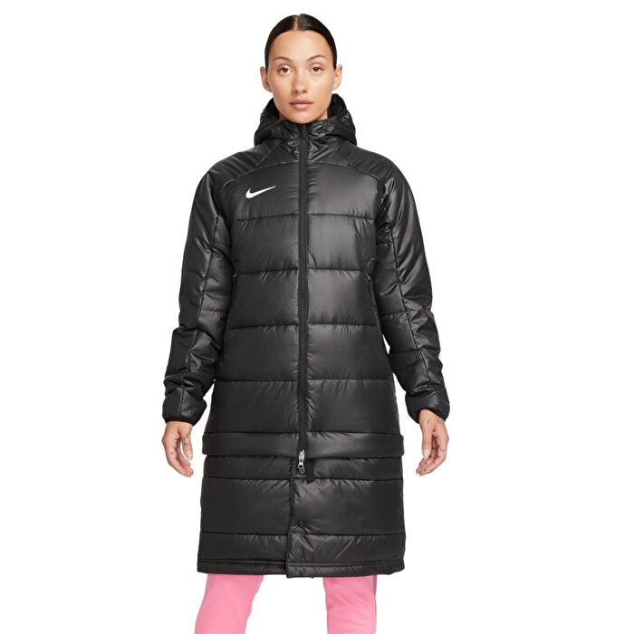 Nike Academy Pro 2 In 1 Therma Fit Kadın Siyah Kapüşonlu Mont