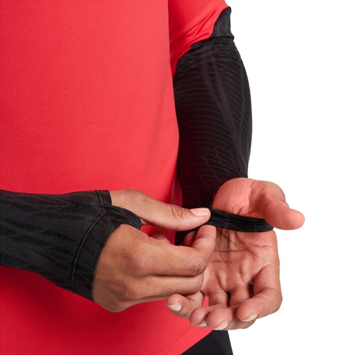 Nike Dri Fit Strike Erkek Kırmızı Dik Yaka Sweatshirt