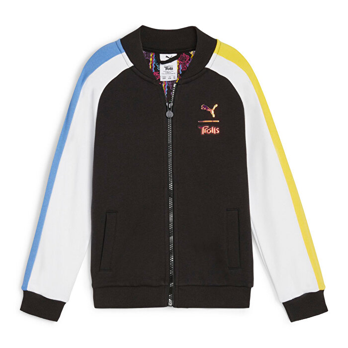 Puma Puma X Trolls T7 Erkek Çocuk Siyah Yuvarlak Yaka Ceket