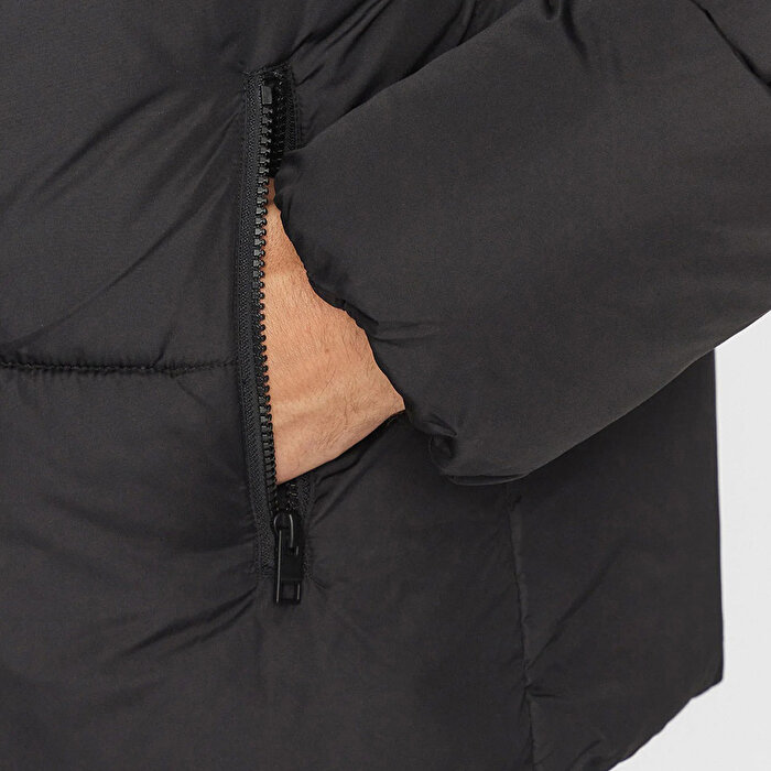 Jack&Jones Max Puffer Erkek Siyah Dik Yaka Mont