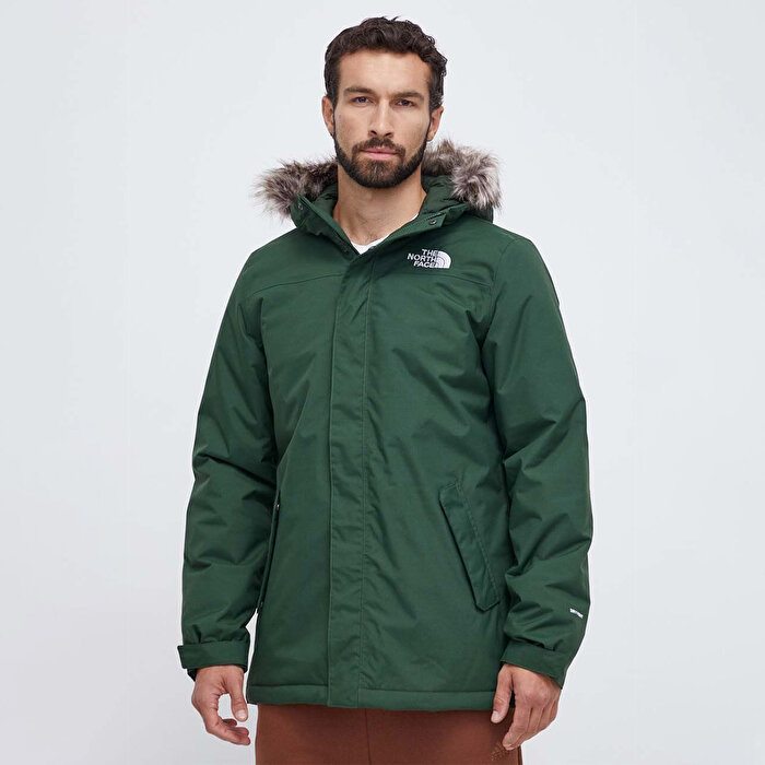 The North Face Recycled Zaneck Erkek Yeşil Kapüşonlu Mont