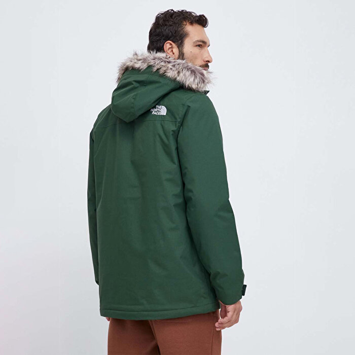 The North Face Recycled Zaneck Erkek Yeşil Kapüşonlu Mont