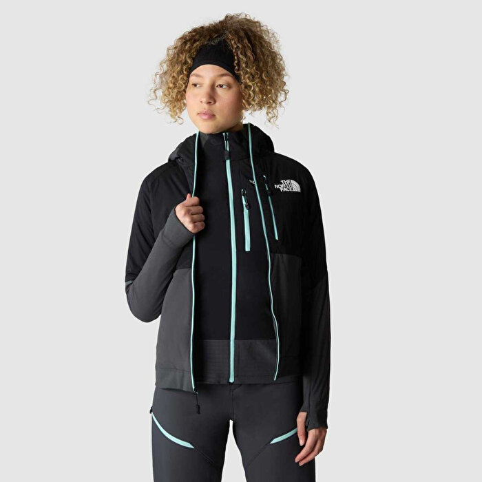 The North Face Dawn Turn Hybrid Ventrix Hoodie Kadın Siyah Kapüşonlu Mont