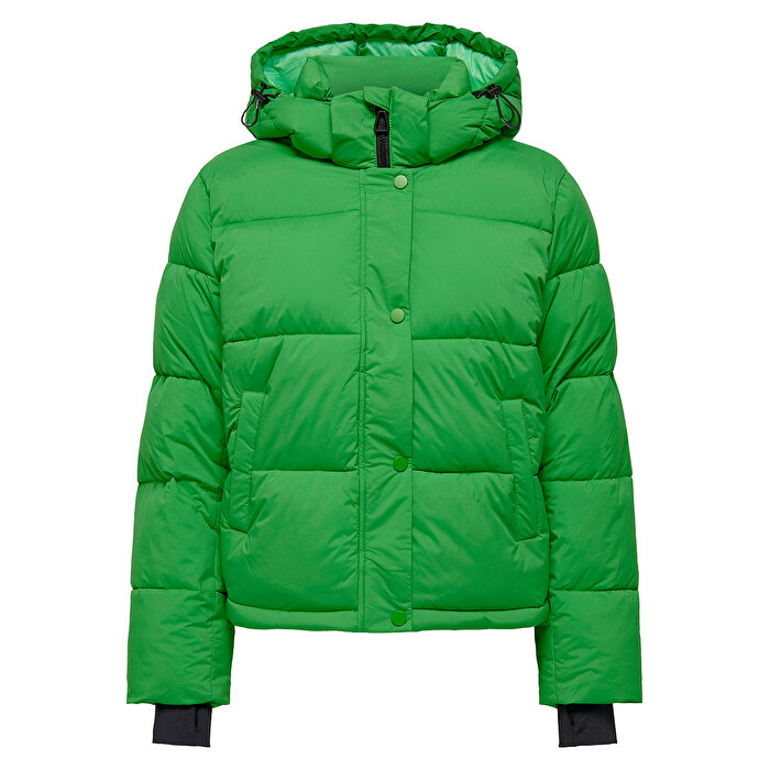 Only Ann Premium Puffer Short Otw Kadın Yeşil Kapüşonlu Mont