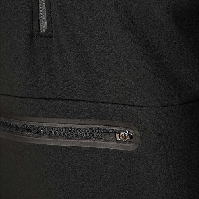 Hummel Loton Zip Neck Erkek Siyah Dik Yaka Sweatshirt