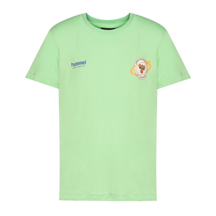 Hummel Hellen Erkek Çocuk Yeşil Yuvarlak Yaka Tişört