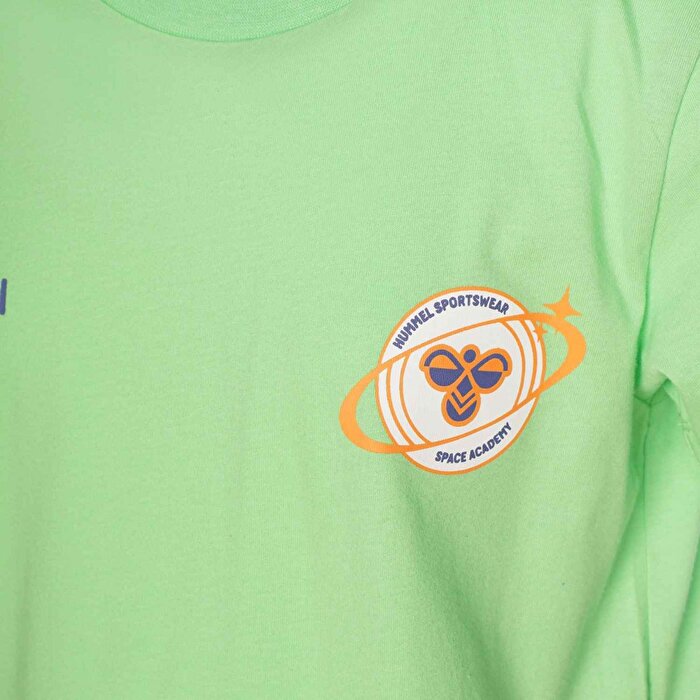 Hummel Hellen Erkek Çocuk Yeşil Yuvarlak Yaka Tişört