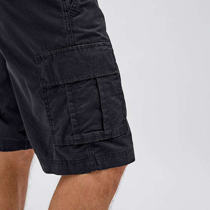Jack&Jones Cole Mateo Cargo Mid Erkek Siyah Şort