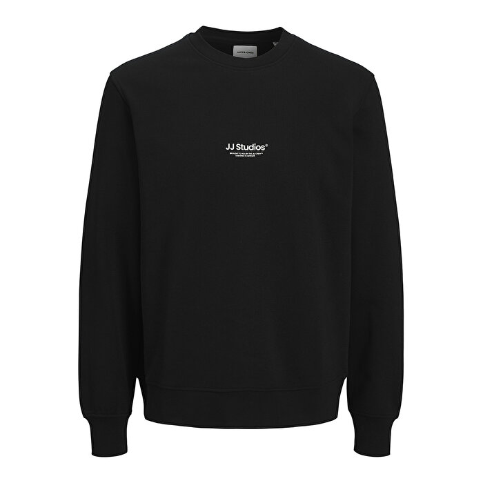 Jack&Jones Soho Crew Neck Erkek Siyah Yuvarlak Yaka Sweatshirt
