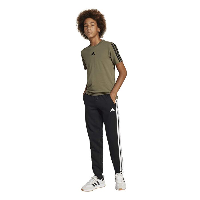 adidas 3 Stripes Fleece 280 Çocuk Siyah Eşofman Altı