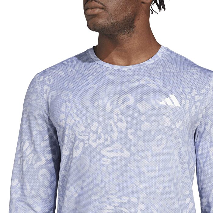 adidas Own The Run E Aop Erkek Gri Tişört