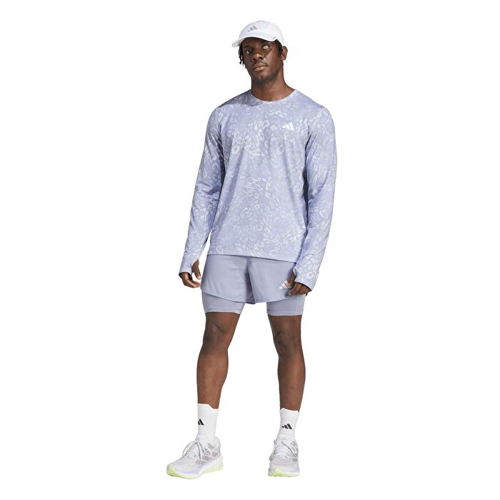 adidas Own The Run E Aop Erkek Gri Tişört