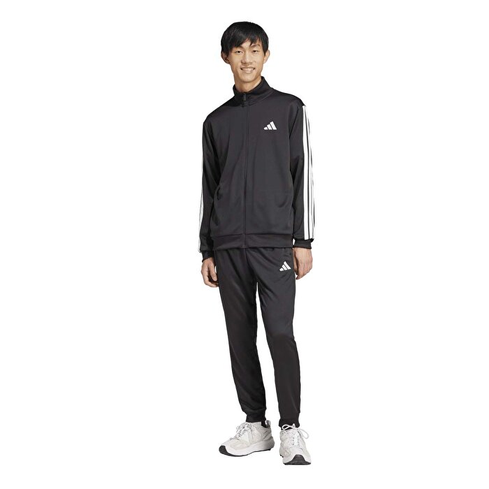 adidas 3 Stripes Ft Tt Ts Erkek Siyah Dik Yaka Eşofman Takımı