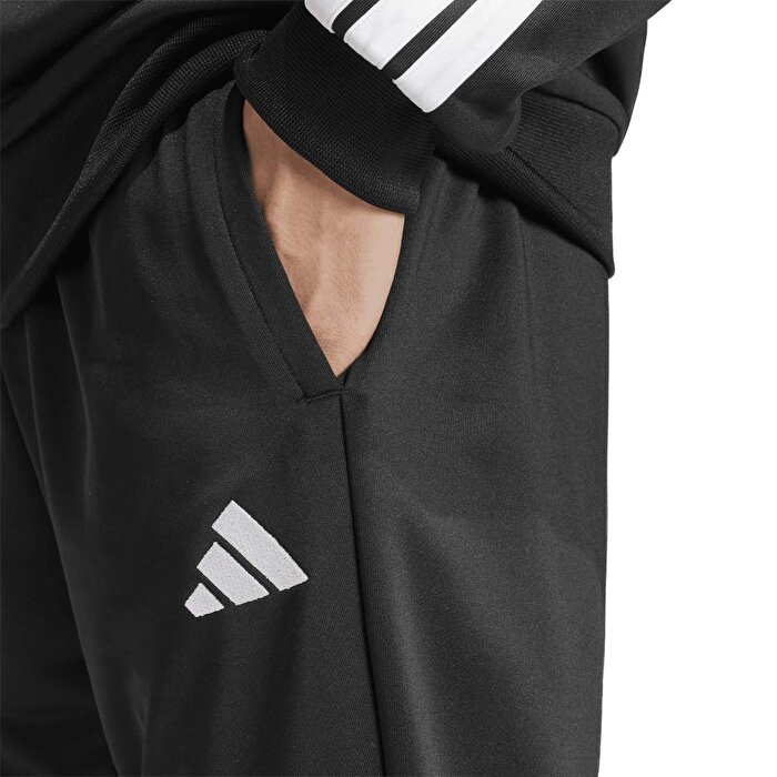 adidas 3 Stripes Ft Tt Ts Erkek Siyah Dik Yaka Eşofman Takımı