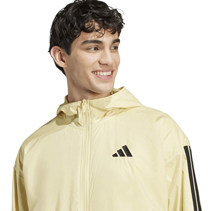 adidas 3 Stripes Wb Erkek Sarı Kapüşonlu Ceket