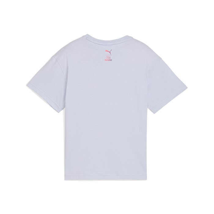 Puma Puma X Hk&Fr Graphic Kız Çocuk Mavi Yuvarlak Yaka Tişört