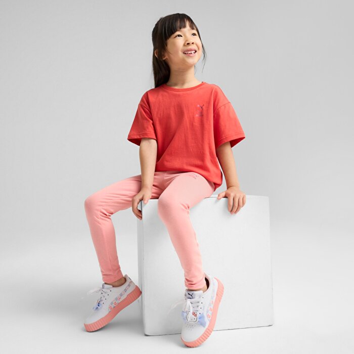 Puma Puma X Hk&Fr Graphic Kız Çocuk Kırmızı Yuvarlak Yaka Tişört