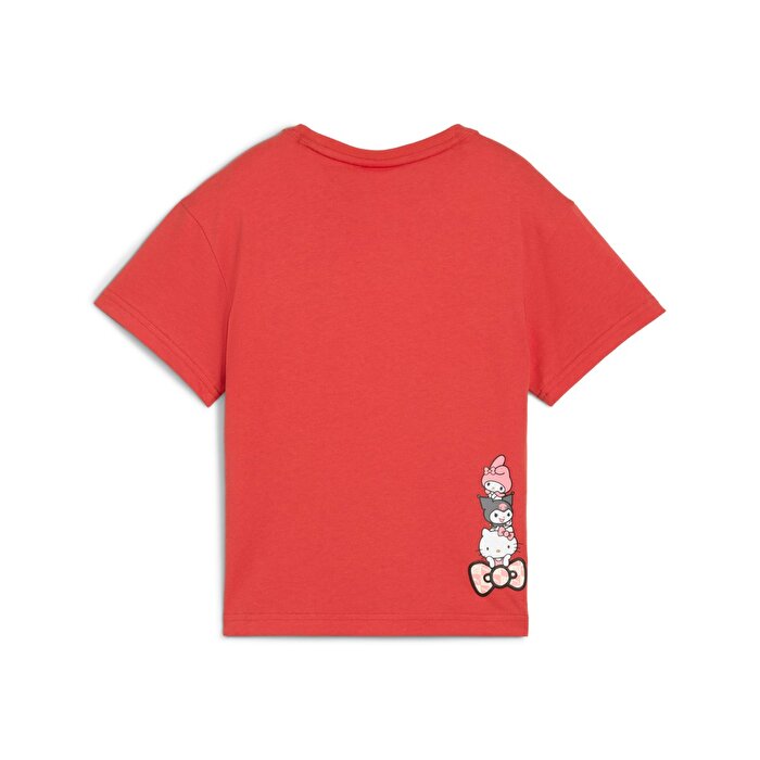 Puma Puma X Hk&Fr Graphic Kız Çocuk Kırmızı Yuvarlak Yaka Tişört