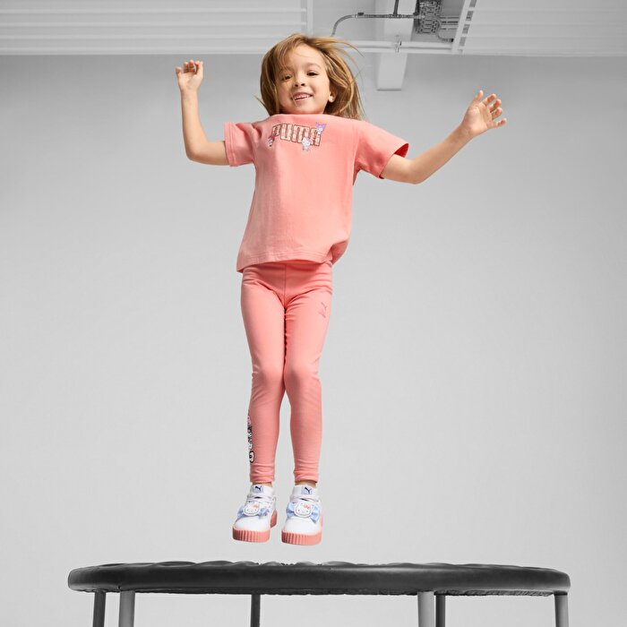 Puma Puma X Hk&Fr Graphic Kız Çocuk Pembe Yuvarlak Yaka Tişört