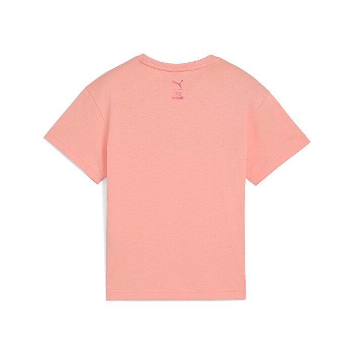 Puma Puma X Hk&Fr Graphic Kız Çocuk Pembe Yuvarlak Yaka Tişört