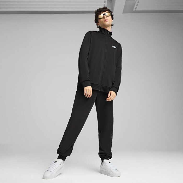 Puma Essentials Poly Erkek Siyah Dik Yaka Eşofman Takımı