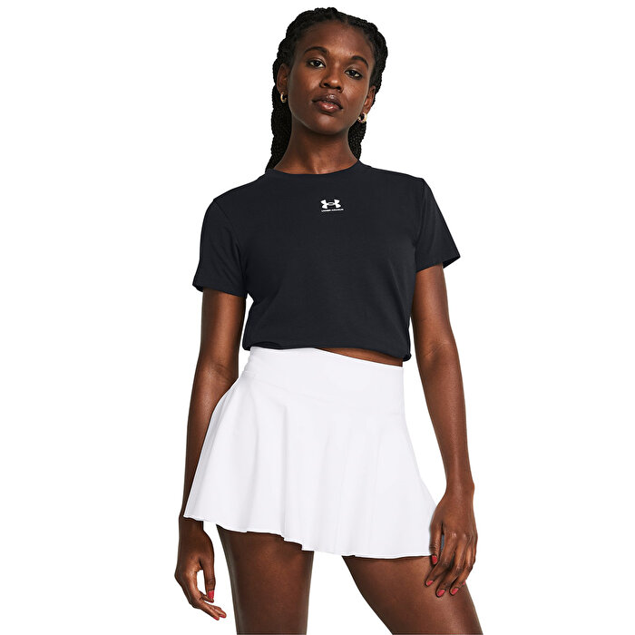 Under Armour Campus Core Kadın Siyah Yuvarlak Yaka Tişört