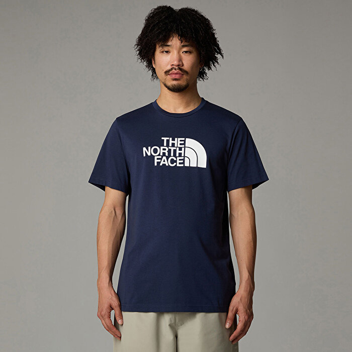 The North Face Easy Erkek Lacivert Yuvarlak Yaka Tişört