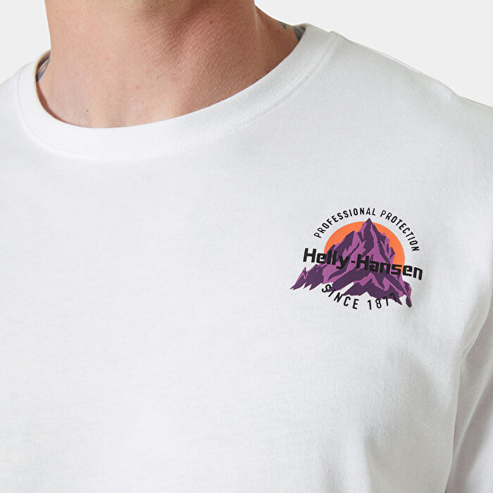 Helly Hansen Core Graphic 2.0 Erkek Beyaz Yuvarlak Yaka Tişört
