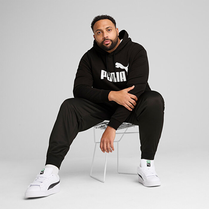 Puma Essentials No 1 Logo Erkek Siyah Kapüşonlu Sweatshirt