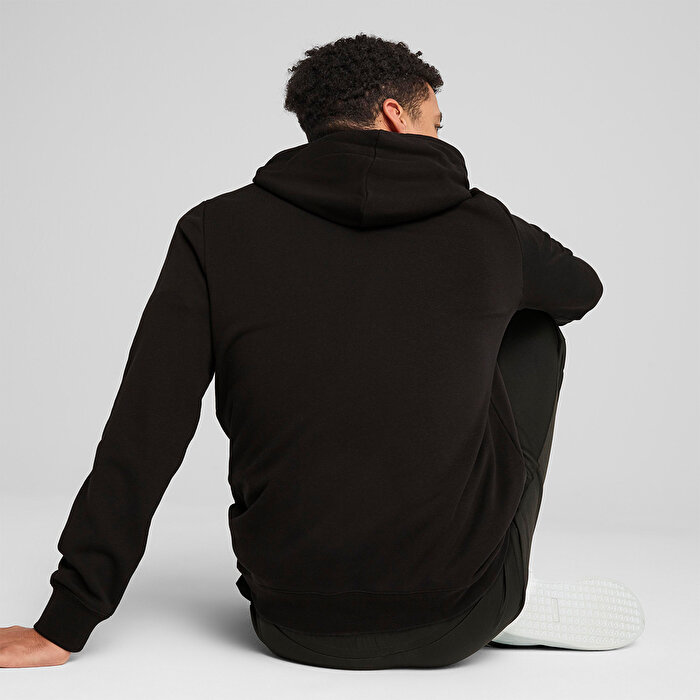 Puma Essentials No 1 Logo Erkek Siyah Kapüşonlu Sweatshirt