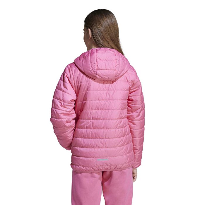 adidas Essentials Light Padded Çocuk Pembe Kapüşonlu Mont
