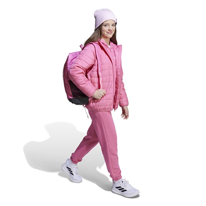 adidas Essentials Light Padded Çocuk Pembe Kapüşonlu Mont