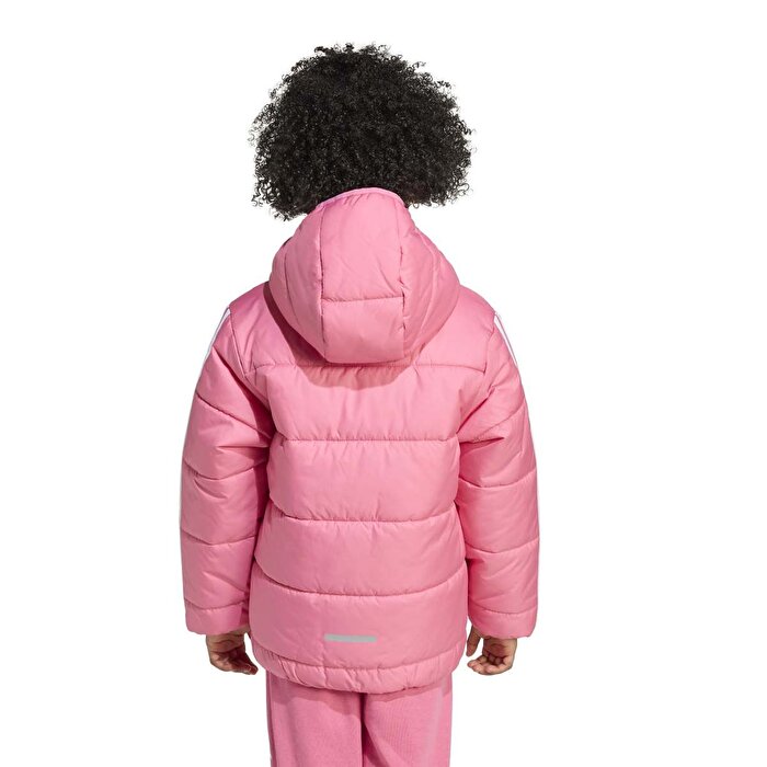adidas Essentials 3 Stripes Çocuk Pembe Kapüşonlu Ceket