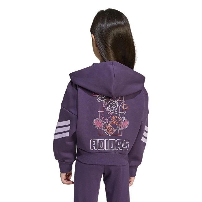 adidas Disney Minnie Mouse Bebek Mor Kapüşonlu Ceket
