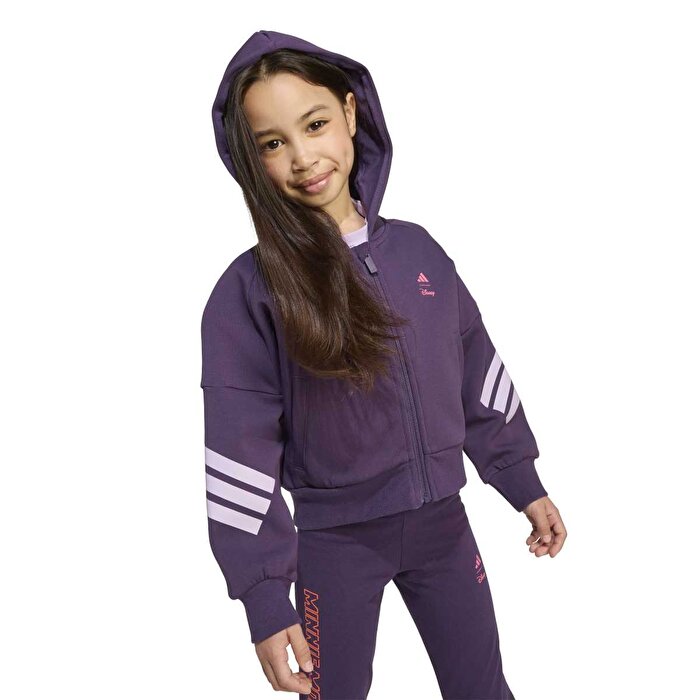 adidas Disney Minnie Mouse Bebek Mor Kapüşonlu Ceket
