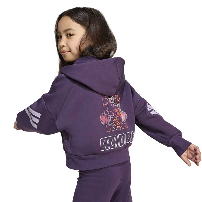 adidas Disney Minnie Mouse Bebek Mor Kapüşonlu Ceket
