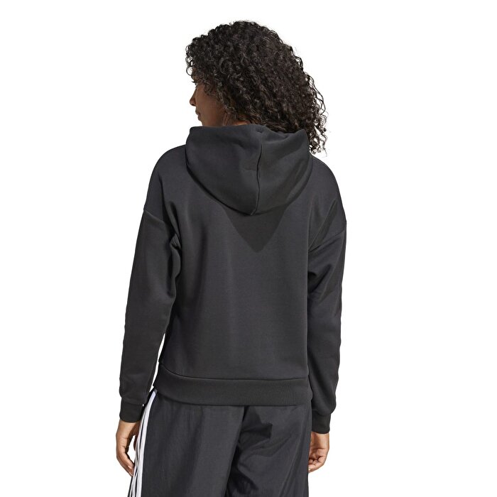 adidas Essentials Small Logo Feel Cozy Kadın Siyah Kapüşonlu Sweatshirt