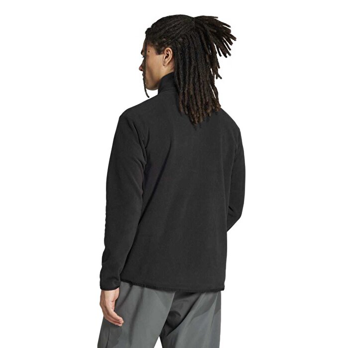 adidas Multi Essentials Full-Zip Fleece Erkek Siyah Dik Yaka Ceket