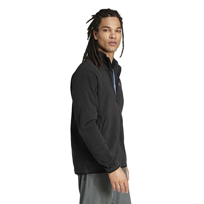 adidas Multi Essentials Full-Zip Fleece Erkek Siyah Dik Yaka Ceket