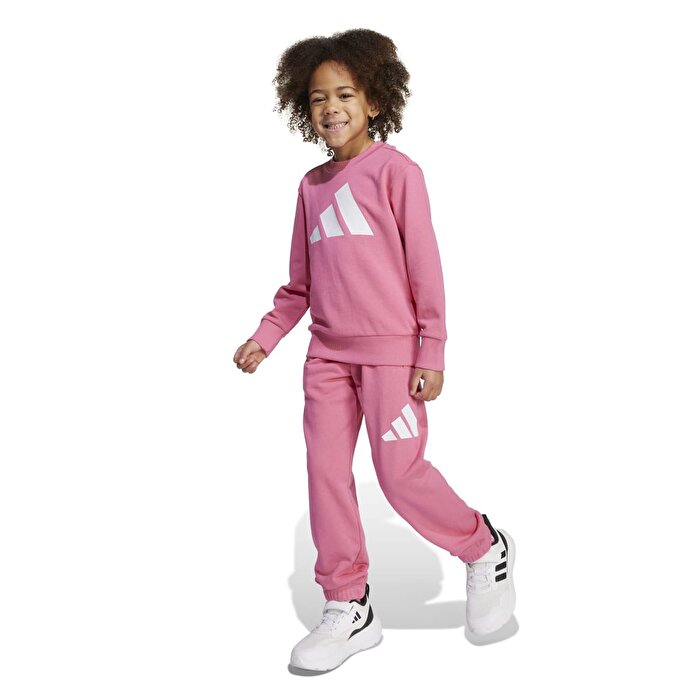adidas Jogger Set Bl Ft Çocuk Pembe Bisiklet Yaka Eşofman Takımı