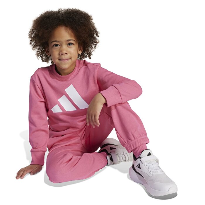 adidas Jogger Set Bl Ft Çocuk Pembe Bisiklet Yaka Eşofman Takımı