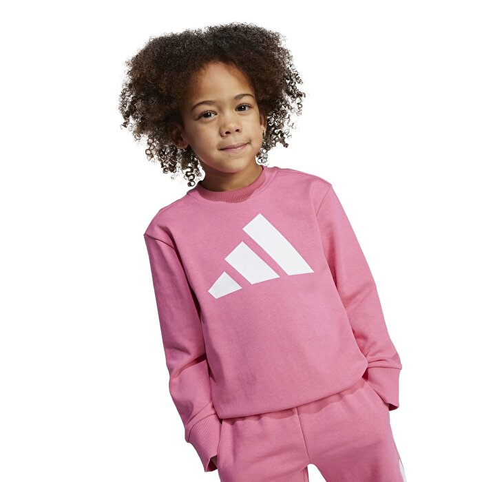adidas Jogger Set Bl Ft Çocuk Pembe Bisiklet Yaka Eşofman Takımı