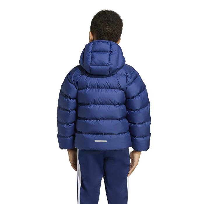 adidas Synthetic Down Çocuk Lacivert Kapüşonlu Mont