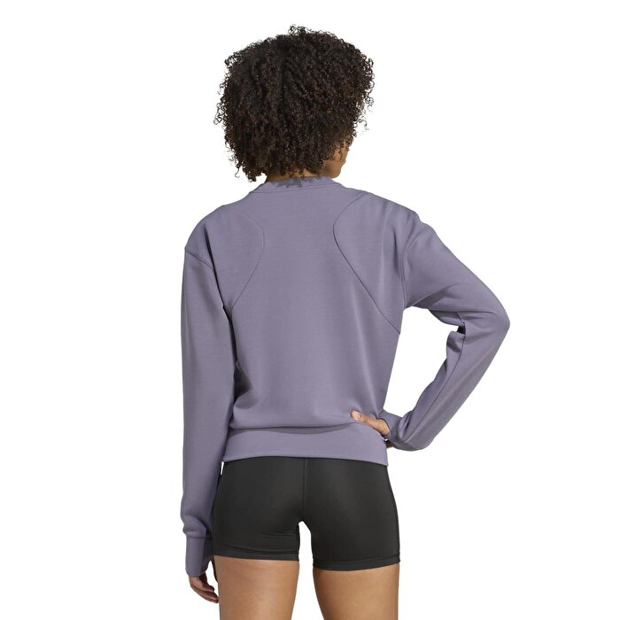 adidas Training Knit Kadın Mor Sweatshirt