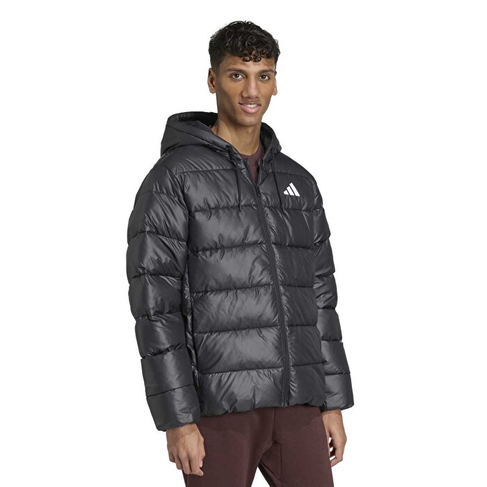 adidas Essentials Synthetic Down Puffer Erkek Siyah Kapüşonlu Mont