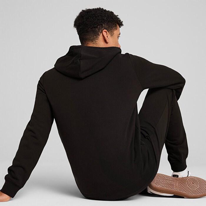 Puma Essentials Erkek Siyah Kapüşonlu Ceket