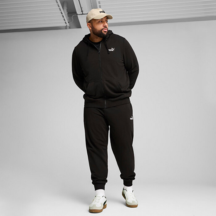 Puma Essentials Erkek Siyah Kapüşonlu Ceket