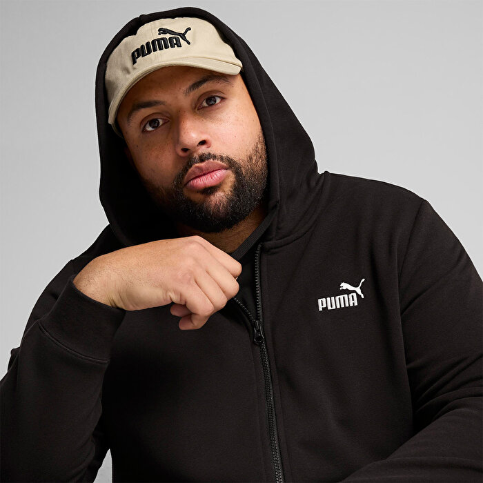 Puma Essentials Erkek Siyah Kapüşonlu Ceket